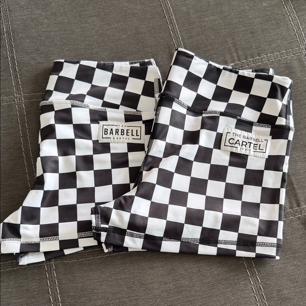 The Barbell Cartel Checkered Bottoms - Black and White